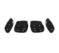 Steering Wheel Control Switch Button Set, Black, 4pcs for 1500 2003-2009 - Durable ABS Plastic, Clear Characters, Easy Replacement