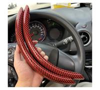 Steering Wheel Cover 2/3PCS Carbon Fiber Silicone Car Steering Wheel Cover Anti-skid Booster Cover Auto Accessories 38cm For Auto Deco(B 2PCS Black)
