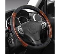 Steering Wheel Cover, 35 cm Diameter, Artificial Leather, Stretch Grip Design, All-Season Interior Accessory for Most Vehicles(wood grain brown)