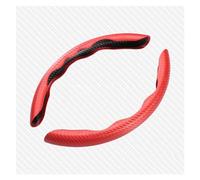 Steering Wheel Cover 38cm Car Carbon Fiber Steering Wheel Cover Non-slip Sports For Ultra-thin Card Cover Summer Handle Protective Cover Type D(LeatherCarbonfiberRD)
