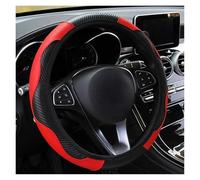 Steering Wheel Cover 38CM Car Steering Wheel Cover Auto Steering Wheel Braid On The(Black and Red)