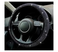 Steering Wheel Cover 38mm Car Steering Wheel Cover PU Leather Rhinestones Crystal Steering Wheel Case Auto Interior Decor Car Styling(1)