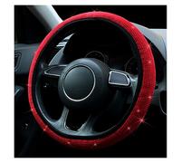 Steering Wheel Cover 38mm Car Steering Wheel Cover PU Leather Rhinestones Crystal Steering Wheel Case Auto Interior Decor Car Styling(4)