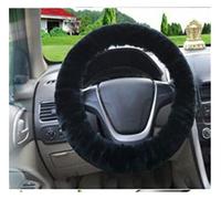 Steering Wheel Cover 3Pcs Soft Plush Spring Steering Wheel Cover Kit Stop Lever Hand Brake Wool Cover Winter Warm Car Assessoires Interior For Women(2)