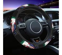 Steering Wheel Cover America And Mexico Mexican Flag Eagle Universal Protector Durable Steering Wheel Protector Anti-Slip Protective Cover For Truck Suv Most Cars 38CM