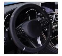 Steering Wheel Cover Anti Slip Auto Decoration Steering Universal Wheel Cover 37-38cm Diameter Microfiber Car Steering(Black)