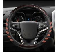 Steering Wheel Cover - Anti-Slip Breathable Leather Grip, Car Interior Accessory For Chevy Cruze Malibu Sail Spark Captiva - - 37 38cm 15"-Black coffee