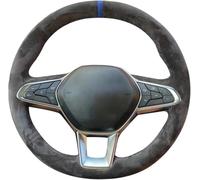 Steering Wheel Cover - Anti-Slip Breathable Leather Grip, Car Interior Accessory For Clio 5 Zoe Captur 2019-2020-Yellow Thread