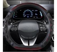 Steering Wheel Cover - Anti-Slip Breathable Leather Grip, Car Interior Accessory For Hyundai I30 For ACCENT Tucson Kona Elantra Santa Fe Ioniq Solaris - - Universal-D Red