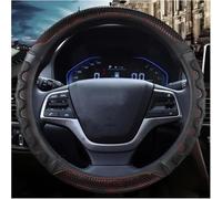 Steering Wheel Cover - Anti-Slip Breathable Leather Grip, Car Interior Accessory For Hyundai I30 For ACCENT Tucson Kona Elantra Santa Fe Ioniq Solaris - - Universal-0 Red