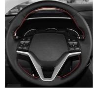 Steering Wheel Cover - Anti-Slip Breathable Leather Grip, Car Interior Accessory For Hyundai Tucson 2015-2016-Red Blue Thread