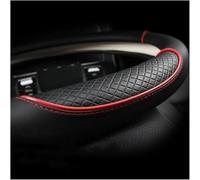Steering Wheel Cover - Anti-Slip Breathable Leather Grip, Car Interior Accessory For MINI Clubman Countryman Clubvan Coupe - Universal -Red