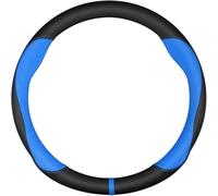 Steering Wheel Cover - Anti-Slip Breathable Leather Grip, Car Interior Accessory For Skoda Kamiq b Rapid - - - Universal 38cm-Type O blueg