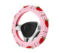 Steering Wheel Cover Artfully Designed Crochet Steering Wheel Cover Highlighting a Beautiful Flower Pattern for Personal Touches in Cars