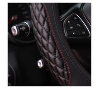 Steering Wheel Cover Artificial Sheepskin Stereo Embroidery Soft And Comfortable Car Supplies No Inner Ring Steering Wheel Cover Fits 14.5-15 Inche Car Steering Wheel Cover(Red)