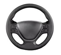 Steering Wheel Cover Braid Car Steering Wheel Cover Wrap Hand Sewing Soft Microfiber Leather For Hyundai I10 2013 2014-2020 I20 2015-2018 CYPMDW(Light Blue Thread)