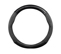 Steering Wheel Cover Car AntiSlip Carbon Fiber Steering Wheel Cover For A3 A4 A5 A6 A7 A8 Q1 Q2 Q3 Q5 Q7 Q8 S3 S4 S5 S6 RS3 RS4 RS5 TT(Black)