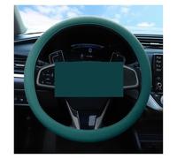 Steering Wheel Cover Car Silicone Steering Wheel Cover Four Seasons Universal Elastic Glove Cover Texture Soft Multi Color Auto Decoration Accessorie(Dark green)
