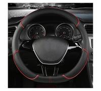 Steering Wheel Cover Car Steering Wheel Cover 38cm PU Leather For VW For Teramont For Atlas For T-Roc For T-cross Car Steering Covers(D Red)