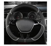 Steering Wheel Cover Car Steering Wheel Cover 38cm PU Leather For VW For Teramont For Atlas For T-Roc For T-cross Car Steering Covers(D White)