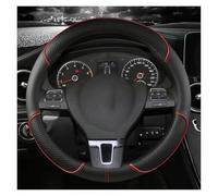Steering Wheel Cover Car Steering Wheel Cover 38cm PU Leather For VW For Teramont For Atlas For T-Roc For T-cross Car Steering Covers(O Red)