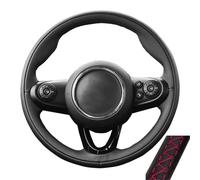 Steering Wheel Cover Car Steering Wheel Cover Customized Anti-Slip Microfiber Leather For Mini For Cooper Coupe For Clubman For Countryman Car Accessories(Red Thread)