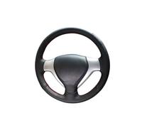 Steering Wheel Cover Car Steering Wheel Cover For Jazz Fit 2005 2006 2007 2008 DIY Hand stitch Black PU Microfiber leather(Gray Thread)