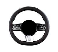 Steering Wheel Cover Car Steering Wheel Cover Universal 38cm Volant Braid On The Steering-wheel For Fashion Non-slip Funda Volante Auto Car Styling(BLACK D SHAPE)