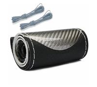 Steering Wheel Cover Carbon Fiber Car Steering Wheel Cover SeW DIY Hand Stitch PU Leather Protector Braiding Cover For Steering Wheel 38 Cm(CA704-S)