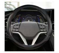 Steering Wheel Cover Carbon Fibre Leather Car Steering Wheel Cover Non-Slip 38cm 15" For Hyundai For Tucson 3 2015 2016 2017 2018 2019 Accessories Car Steering Covers(Black)