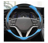 Steering Wheel Cover Carbon Fibre Leather Car Steering Wheel Cover Non-Slip 38cm 15" For Hyundai For Tucson 3 2015 2016 2017 2018 2019 Accessories Car Steering Covers(Blue)