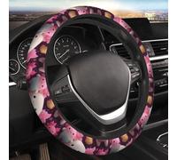 Steering Wheel Cover, Cartoon Cute Axolotl Print Car Steering Wheel Cover Women Men, Car Accessories for Cars SUV Trucks, Elastic Anti Slip Odorless, Universal 15 inch