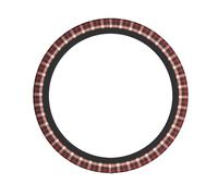 Steering Wheel Cover Classic Tartan Merry Christmas Check Plaid Car Accessories Comfortable & Durable Protector Stretch For Auto Fit Most Cars Suv 38Cm