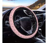 Steering Wheel Cover Cobweb Spider Web On Pink Protector Breathable Steering Wheel Protective Cover Anti-Slip Car Interior Accessory For Vehicle Fit Most Cars Truck 38Cm