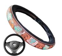 Steering Wheel Cover, Cowboy Decor for Truck Interior, Non-Slip Decorative Steering Wheel Cover for Sedan Car SUV Van Truck Offroad Vehicles Women Men Taxi
