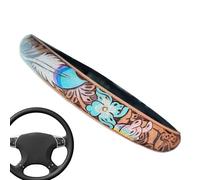 Steering Wheel Cover - Cowboy Interior Decoration Accessory, Wear-resistant Breathable Grip Cover, Universal Non-Slip Coating, Comfortable Summer Driving Tool Set | P