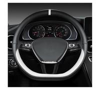 Steering Wheel Cover D Shape Car Steering Wheel Cover For VW For Santana 2016 2017 2018 2019 2020 2021 For Tiguan 2015-2021 Car Steering Covers(WHITE)