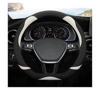 Steering Wheel Cover D Shape Steering Wheel Cover For VW For Scirocco For Jetta 6 2017 2018 2019 2020 2021 2022 For Santana 2016-2022 Auto Accesorioss Car Steering Covers(BLACK WHITE)