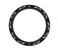 Steering Wheel Cover Data Mosquito Virus Printing Protector Universal Car Interior Accessory Anti-Slip Car Accessories For Auto Fit Most Cars Vehicle 38Cm