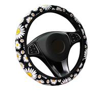 Steering Wheel Cover Decoration Knitted Styling Interior Accessories Product Universal Car Cute Daisy Flower Steering Wheel Cover Car Interior(1 pcs)