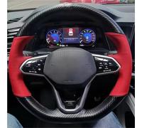 Steering Wheel Cover DIY Anti-Slip Leather Suede Car Steering Wheel Cover Braid For Atlas For Golf 8 Mk8 For Jetta Sharan For Passat B9 For Tiguan(1)