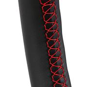 Steering Wheel Cover DIY Braiding Cover For Car Steering Wheel For Skoda Octavia For Superb For Fabia For A5 Braid(Red line)