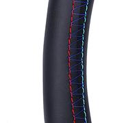 Steering Wheel Cover DIY Braiding Cover For Car Steering Wheel For Skoda Octavia For Superb For Fabia For A5 Braid(Red-Blue line)