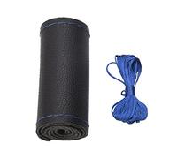 Steering Wheel Cover DIY Car Leather Steering Wheel Covers Braid On The Steering-wheel Auto Cover With Needle And Thread Interior Accessories Kits(2)