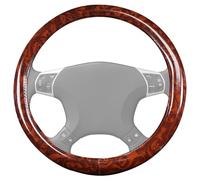 Steering Wheel Cover - Faux Leather Texture, Anti Slip Grips | Decorative Wood Surfaces, Smooth Universals Wraps, Comfortable Hands Feel With Stylish Auto Dashboard Add On For Cars