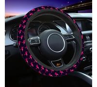 Steering Wheel Cover Flamingo Pink Steering Wheel Protective Cover Breathable Protector Stretch For Fit Most Cars Auto Vehicle 38Cm