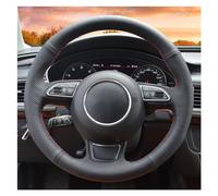Steering Wheel Cover For A1 8X A3 8V Sportback A4 B8 Avant A5 8T A6 C7 A7 G8 A8 D4 Q3 8U Q5 8R Car Steering Wheel Cover Black Leather Braid(Red Thread)