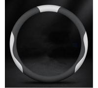 Steering Wheel Cover for Bentley Continental GT 2004-2012, Leather Breathable Car Steering Wheel Protective Cover Car Accessories,Black-White-O-Shape