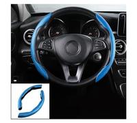 Steering Wheel Cover For Benz A B C E S Class W204 W205 W212 W213 W176 For GLC For CLA For AMG W177 1Pair Car Steering Wheel Cover Carbon Fiber Non-slip(Light blue)