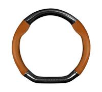 Steering Wheel Cover For Benz A B C E S V R-Class C43 CLA GLA GLB GLC GLK SLK SL Car Anti Slip Carbon Fiber Leather Steering Wheel Cover(D Orange8)